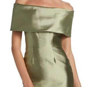 Catherine Regehr sage silk/wool gown.Gorgeous!